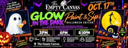 Glow in the dark Halloween paint party
