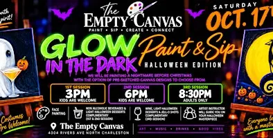 Glow in the dark Halloween paint party