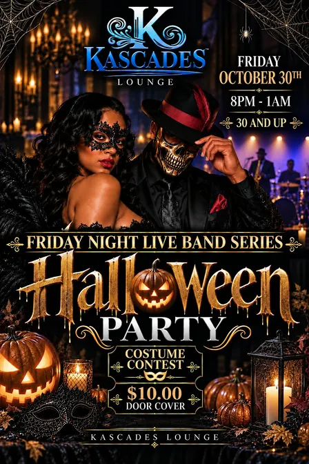 Kascades Lounge Presents, Friday Night Live Band Series Halloween Party