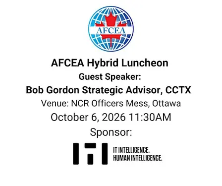 AFCEA October Hybrid LUNCHEON: Bob Gordon Strategic Advisor at CCTX
