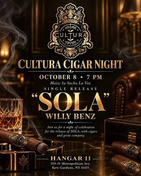 Cultura Cigar Night with Live Performance by Sacha La Voz