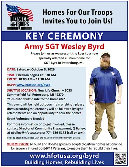 Key Ceremony for Army SGT Wesley Byrd