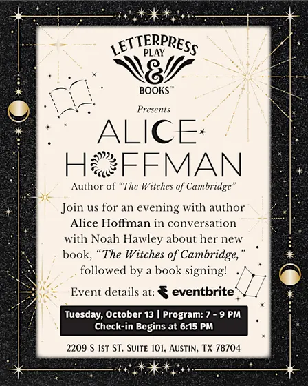 Alice Hoffman in Conversation with Noah Hawley