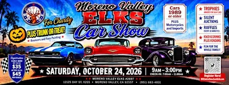 Moreno Valley Elks Car Show and Trunk or Treat