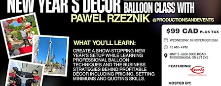 New Year's Balloon Décor Class with Pawel Rzeznik