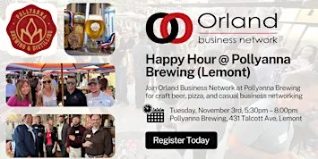 Orland Business Network Event @ Pollyanna Brewing Lemont (November 3rd)