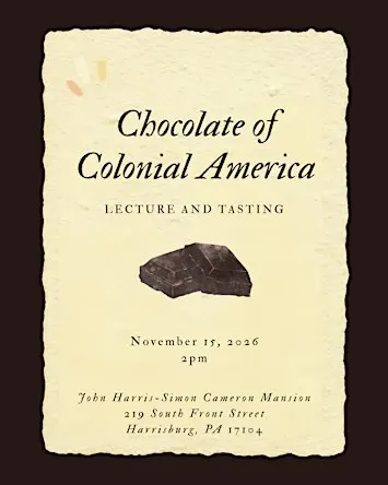 Chocolate of Colonial America Tasting Party