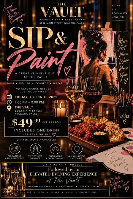 Sip & Paint at The Vault  An Elevated Night of Creativity