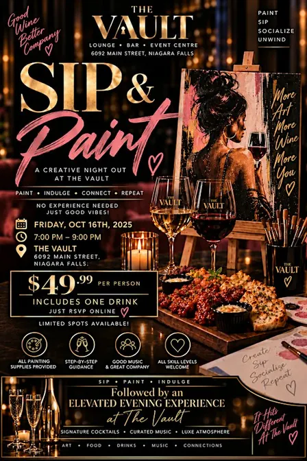 Sip & Paint at The Vault  An Elevated Night of Creativity
