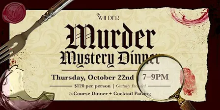 Murder Mystery Dinner At The Wilder