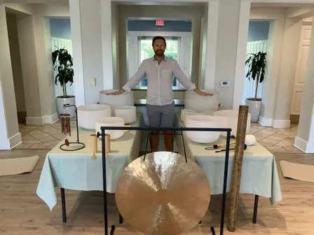 Before & After Aura Photos with Immersive Sound Bath Experience