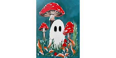 Ghostly Mushrooms - Paint and Sip in Orange County | Classpop!™