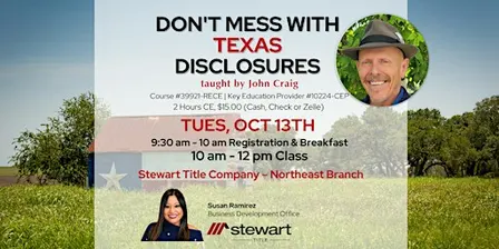 Don't Mess with Texas Disclosures | Class #39921-RECE/Provider #10224-CEP