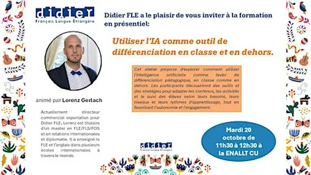 Didier: utiliser l'IA comme outil de différenciation en classe et en dehors