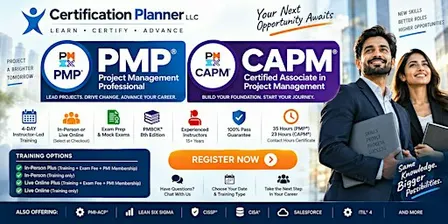 PMI PMP® & CAPM® Certification Training With Exam in Edmonton