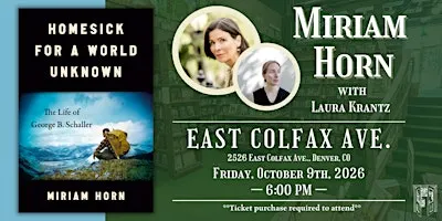 Miriam Horn with Laura Krantz Live at Tattered Cover Colfax