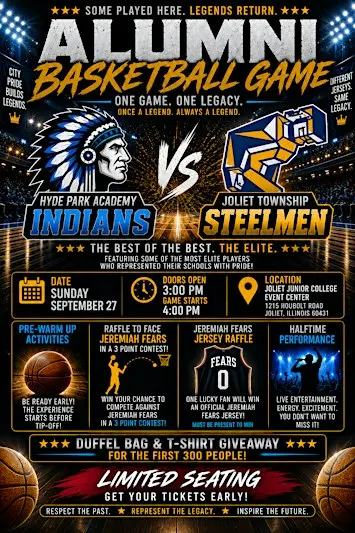 Hyde Park VS. Joliet Township  Alumni Basketball Game