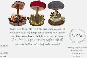 Needle felted 3D mushroom workshop - Craft with Amy