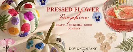 Pressed Flower Pumpkin Decorating at Immigrant Food Ballston