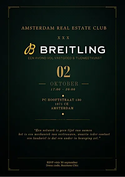 Amsterdam Real Estate Club x Breitling Boutique
