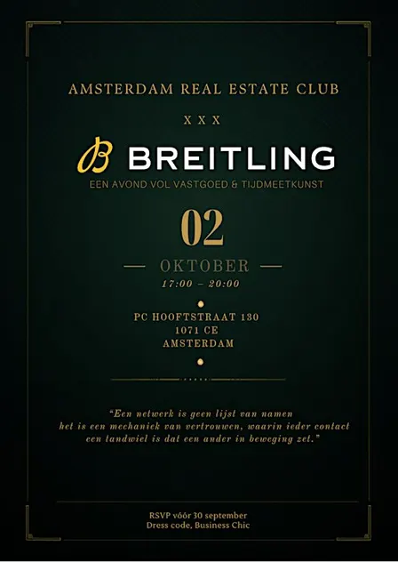 Amsterdam Real Estate Club x Breitling Boutique