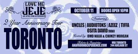 LOVE ME JEJE: AN AFRO-RNB EXPERIENCE TORONTO