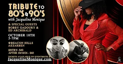 Tribute To The 80's and 90's with Jacqueline Monique