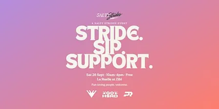 Stride. Sip. Support.