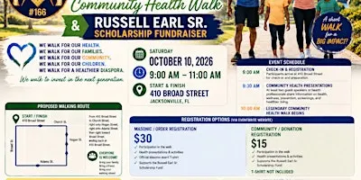 Legendary Community Health Walk & Russell Earl Scholarship Fundraiser