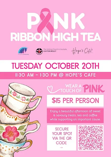 Pink Ribbon High Tea at Hope's Café