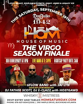 HOUSE OF MUSIC: Atlanta's #1 Rated Live Groove every Saturday!