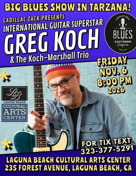GREG KOCH - International Guitar Superstar - in Laguna Beach!