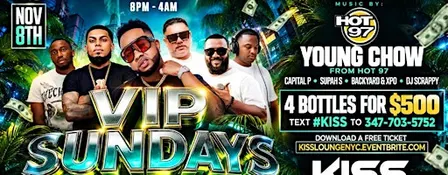 VIP SUNDAYS AT KISS LOUNGE