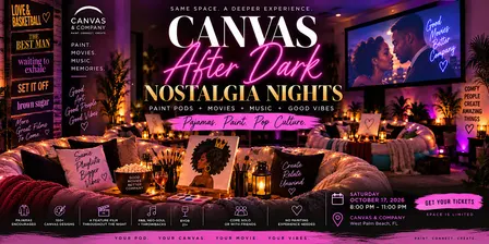 Canvas After Dark: Nostalgia Nights | Pajamas, Paint + Movies | BYOB | 21+