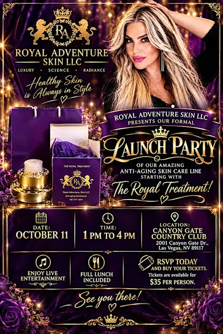 Royal Adventure Skin LLC launch party created by Denise Fuleihan