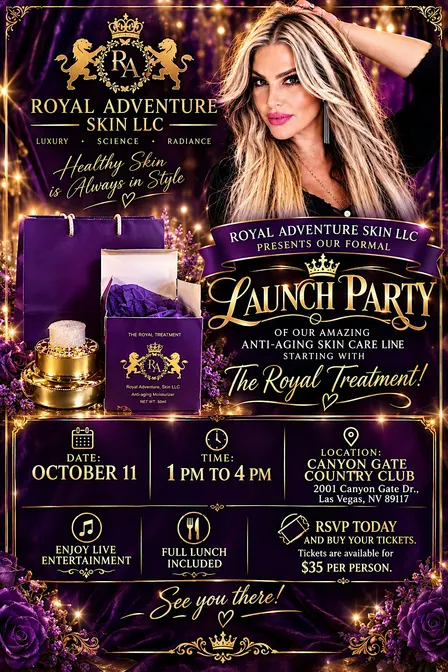 Royal Adventure Skin LLC launch party created by Denise Fuleihan