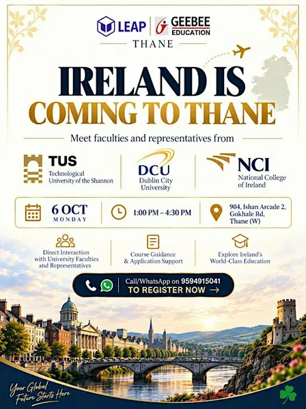 Ireland Is Coming to Thane – Meet TUS, DCU & NCI Representatives