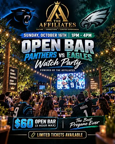 Panthers vs Eagles Open Bar watch party