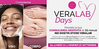 Veralab Days presso Store Veralab Bologna | 21-22-23-24-25 Settembre