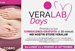 Veralab Days presso Store Veralab Torino | 21-22-23-24-25 Settembre