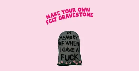 Make your own felt gravestone