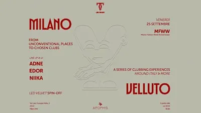 Led Velvet pres. Milano Velluto | 25.09