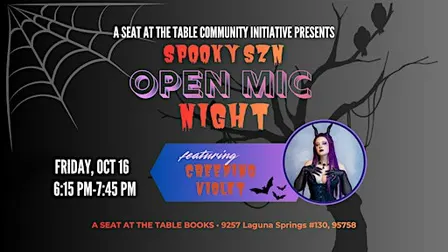 Spooky Szn Open Mic Night at the Bookstore w/ Creeping Violet