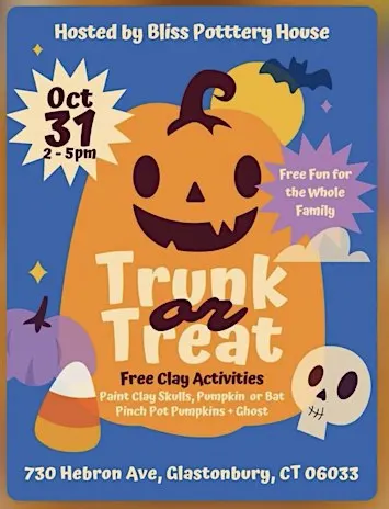 Free Trunk or Treat Event at Bliss Pottery House