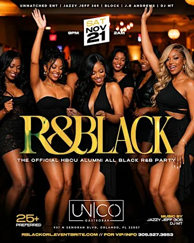 R&BLACK -- THE OFFICIAL HBCU ALUMNI ALL BLACK PARTY