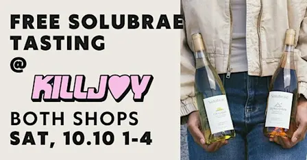 Free Solubrae NA Wine Tasting - BOTH SHOPS