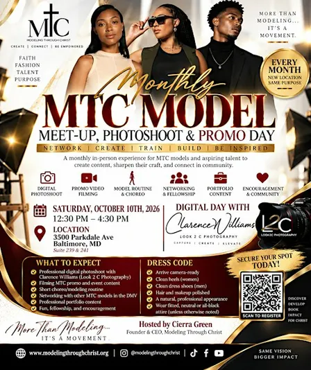Modeling Through Christ's Monthly Meet-Up, Photoshoot & Promo Day