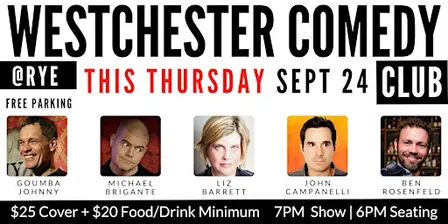 Westchester Comedy Club @ Rye: Goumba Johnny, Liz Barrett & friends