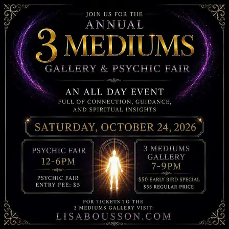 3 MEDIUMS GALLERY & PSYCHIC FAIR
