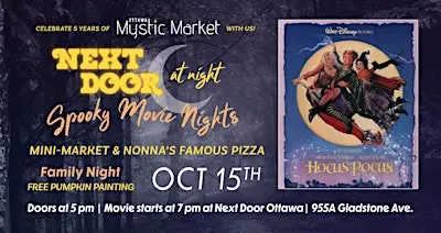 Spooky Movie Night At Next Door Ottawa 'Hocus Pocus'